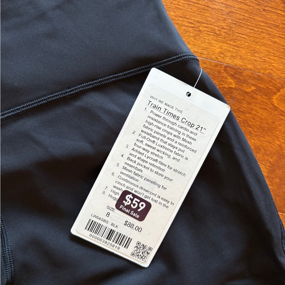 lululemon athletica Black Train Times Crop Leggings